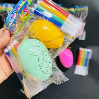 Children's DIY Hand-Painted Coloring Easter Egg Set, Educational - 2