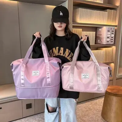 Foldable Travel Bag Women's Short Trip Handbag Extra Large Capacity Gym Bag Lightweight Maternity Storage Business Travel Luggage