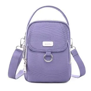 Women's Waterproof Fabric Phone Bag, Single Shoulder, Lightweight - 9