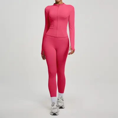 High-Waist Hip-Lifting Running Yoga Set, 2-Piece, Women - 12