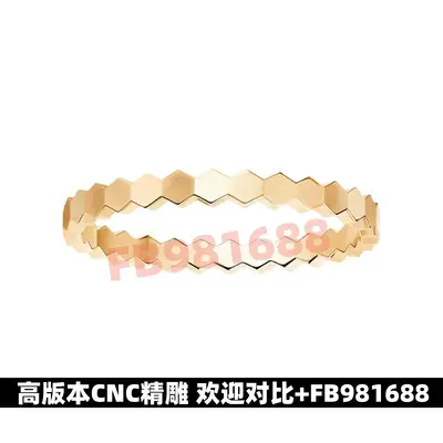 925 silver honeycomb ring for women, CNC machined, 18k gold plated - 13