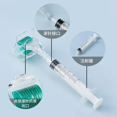 Cross-border Amazon Best-Seller Export 540 Green Microneedle Dermaroller Hydrating Roller Facial Head Beauty Dermaroller - 4