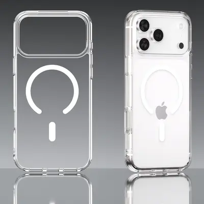Transparent Magnetic Phone Case for Apple iPhone 18 Pro Max, Full Camera Button Protection