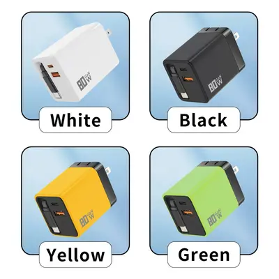 80W galyum nitrür süper hızlı şarj, Apple ve Android ile tam uyumlu, çoklu bağlantı noktalı 3C sertifikalı şarj cihazı, sınır ötesi toptan satış. - 7