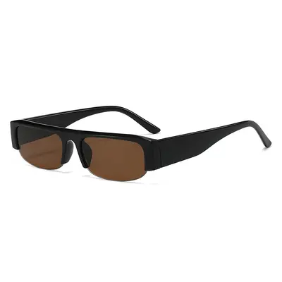 Women's Sunglasses, Square Frame, Half Frame, Flat Lens Fashion Style - 8