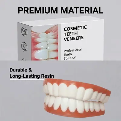 Simulated Teeth Cover Set, Full Coverage, Q-13 with 20g Dental Glue - 3