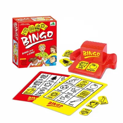 BIN GO Bingo-Spiel, Englisch-Wortlernspiel für Kinder