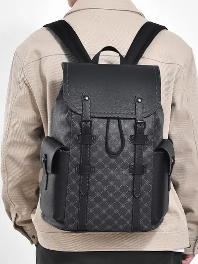 Men's Backpack Business Premium Commuter Large Capacity Travel Short-Distance Multifunctional Laptop Backpack