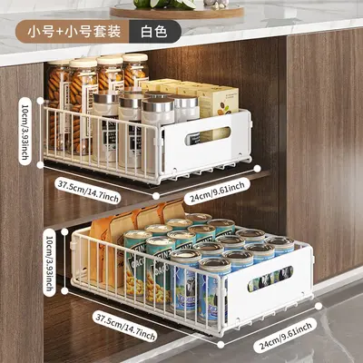 Çekilebilir mutfak depolama rafı ve baharat organizer - 13