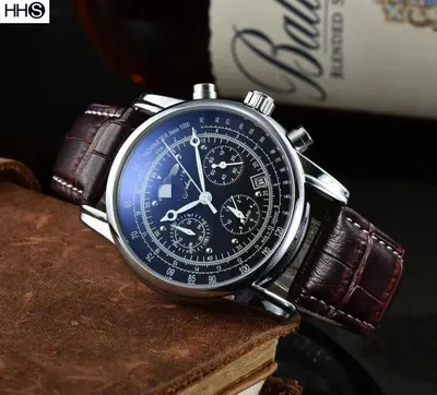 Herrenuhr, Zeep-Marke, Quarz, Lederarmband - 8