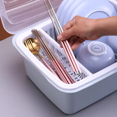 Plastik mutfak saklama rafı, kapakl, model 668 - 4