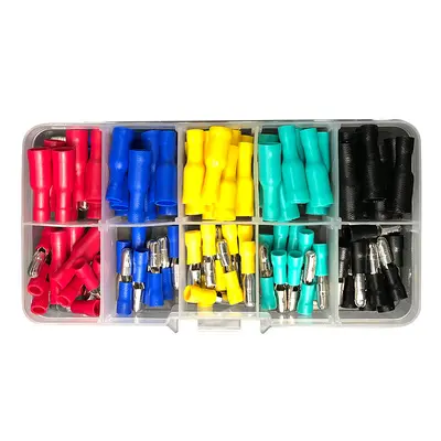 5 color cold-pressed terminal insulated male and female quick connect terminal bullet MPD1.25-156 FRD1-156
