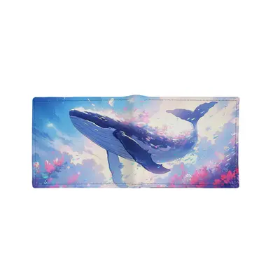 Men's Short Leather Wallet, Custom Printed PU Wallet - 10