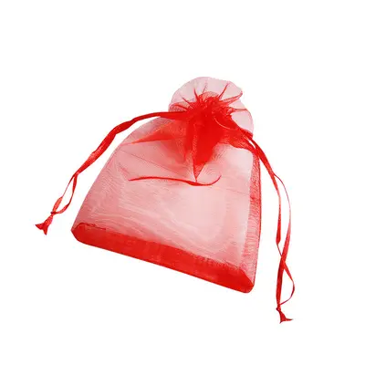Atmungsaktiver Netz-Kordelzugbeutel für Schmuck, transparent, Geschenkbeutel