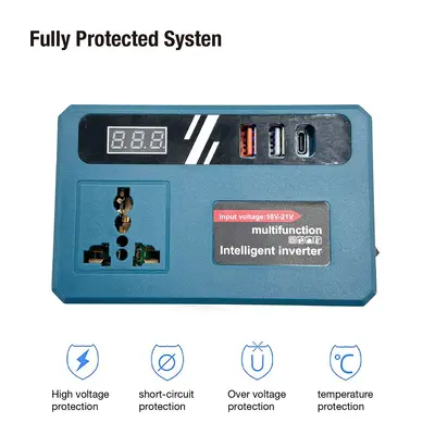 Smart Lithium Battery Inverter 18-21V Dual USB DC5V Charging - 3