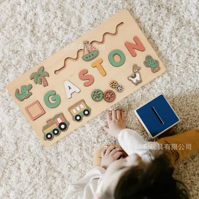 Buchstaben-Namenspuzzle für Kinder, erstes Geburtstagsgeschenk