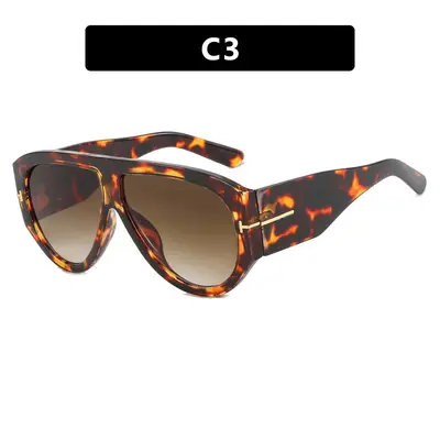Large Frame T-Shaped Aviator Sunglasses for Women - 8