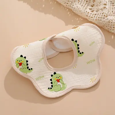 Pure Cotton Baby Bib with Waterproof Pocket for Boys - 10