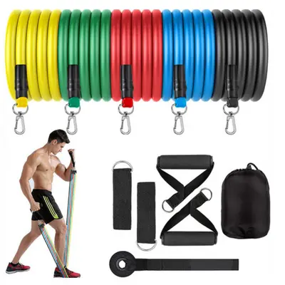 Fitness Resistance Band Set, Multifunctional Strength Training - 7