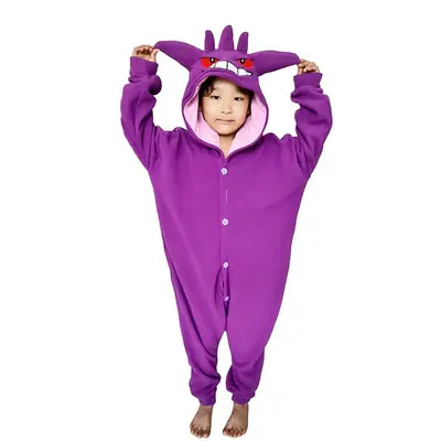 Yoshi Cartoon-Tier-Einteiler Schlafanzug, Fleece, Schwarzer Drache - 10