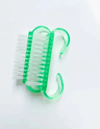 Colorful Manicure Plastic Brush Set with Calf Horn and Dust Brush - 7