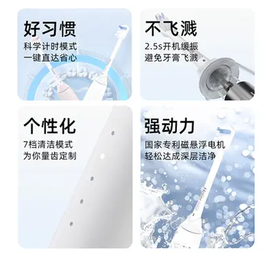 海尔电动牙刷全自动家庭款成人儿童软毛批发跨境出差旅行情侣礼品