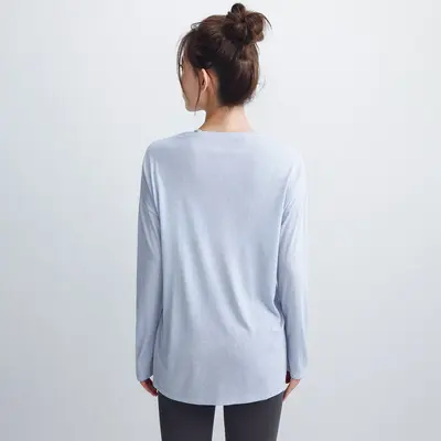 Women's Loose Long-Sleeve Yoga Top, Quick-Dry, Breathable - 3