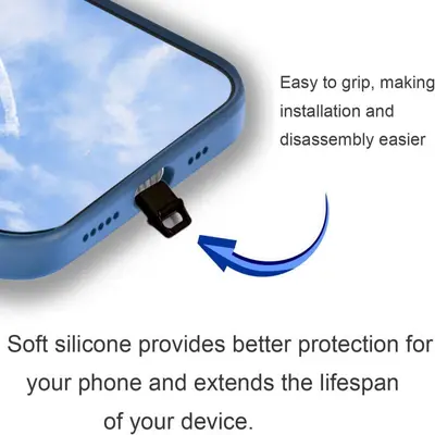 10 个装,USB-C 端口插头,易于抓握的防尘插头盖,带清洁工具组合