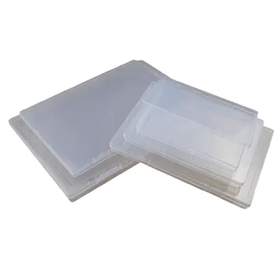 Dikdörtgen plastik kutu PP şeffaf kutu kare ambalaj plastik kutu flip-top büyük depolama düz kutu sınır ötesi 1.7cm