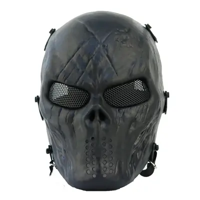Çelik ağlı tam yüz maskesi, kuru kafa desenli, airsoft koruyucu maske - 9