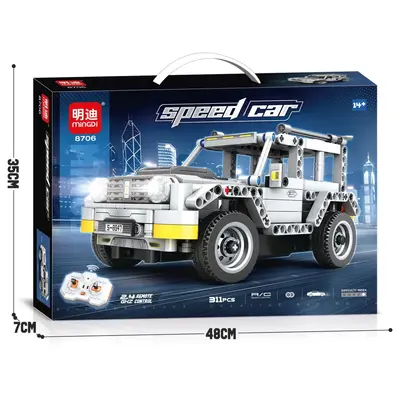 1:24 2.4G Remote Control Racing Car, Lego-Compatible Building Blocks - 6