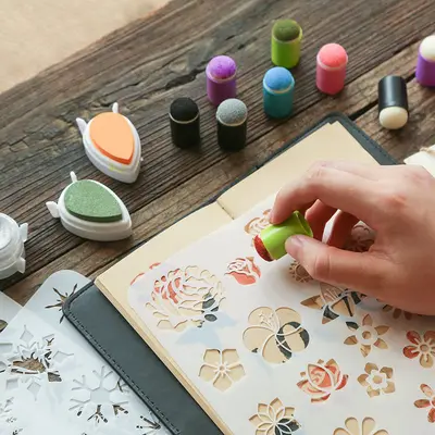 外贸儿童益智玩具创意手工DIY制作材料幼儿园海绵手指套绘画套装