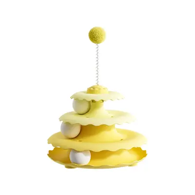 Three-layer three-ball cat turntable toy