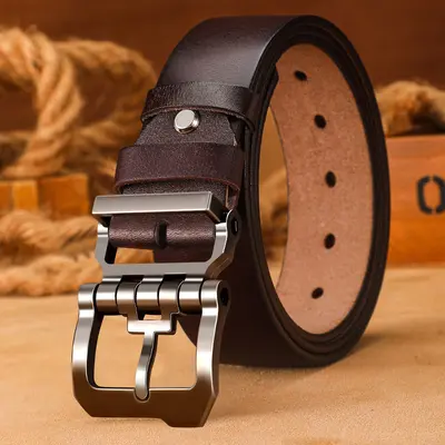Sınır Ötesi Doğrudan Tedarik Erkek Deri Kemeri Erkek İş Iğne Toka Deri Kemeri Vintage Rahat Deri Bel Kemeri Deri Kemeri - 11