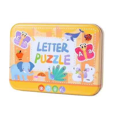 Lernpuzzle mit 26 englischen Buchstaben und Zahlen für Kleinkinder