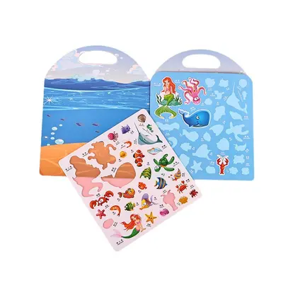 Kinder-Stickerbuch auf Lager, Frühförderung, Lernspielzeug, Gelee-Sticker, stilles Buch, wiederverwendbare Sticker, DIY-Tragbares Stickerbuch, individuell anpassbar