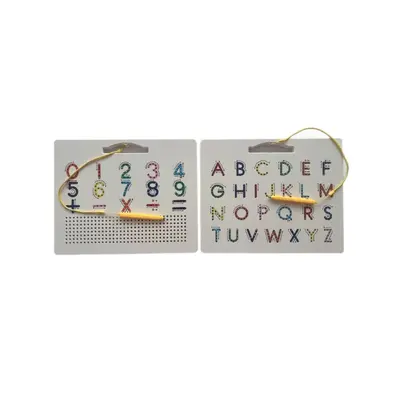 Magnetische Großbuchstaben-Tafel mit Stahlkugel-Maltafel für Kinder