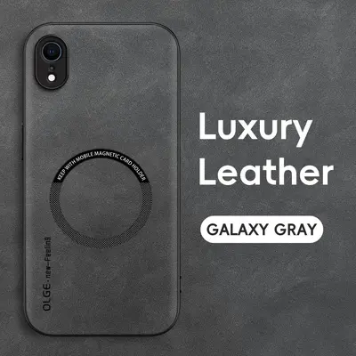 IphoneXR için uygun cep telefonu kılıfı iphoneXS koyun derisi deri XsMax araba kablosuz şarj manyetik cep telefonu kılıfı - 10