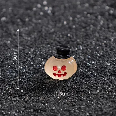 Cross-Border New Product Halloween Glow-in-the-Dark Mini Pumpkin Doll House DIY Decoration Accessories Miniature Landscape Tabletop Ornament - 8