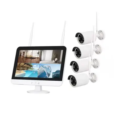 4-Kanal WiFi HD Netzwerkkamera-Set Heim-Monitor