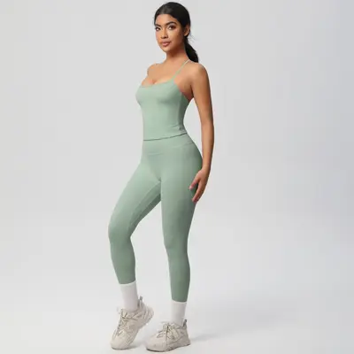 Women's Yoga Wear Set 8-Piece, Nude-Feel Tight Fit, Quick-Dry Breathable - 3