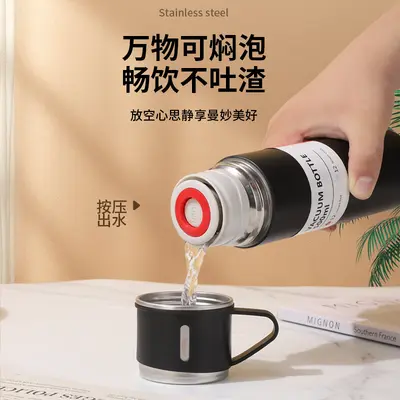 304不锈钢真空保温杯一杯三盖商务礼盒套装水杯礼品杯子印制logo