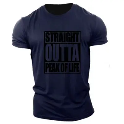 Men's Breathable Crew Neck Short Sleeve Muscle Training Fitness T-Shirt - 9