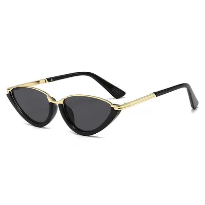 Retro Cat-Eye Half-Frame Sunglasses for Women, Y2K Style - 3