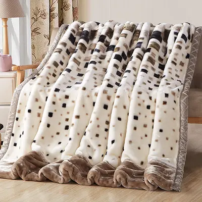 Double-Layer Thickened Raschel Blanket, Winter Warm Flannel Throw, Anti-Static - 11
