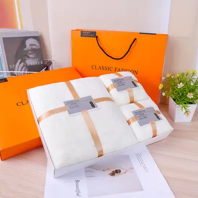 Korallenflor-Badetuch Geschenkset 3-teilig Orange - 7