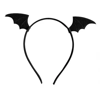 Halloween Headband Set with Bat Hair Clips and Devil Horns - 12