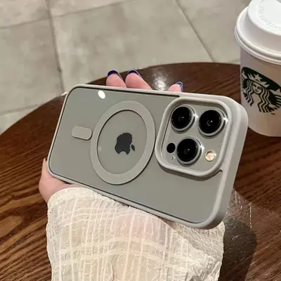 Apple 16 cep telefonu kılıfı şeffaf manyetik iPhone 15 promax koruyucu kapak buzlu akrilik 14 basit uyumlu - 2
