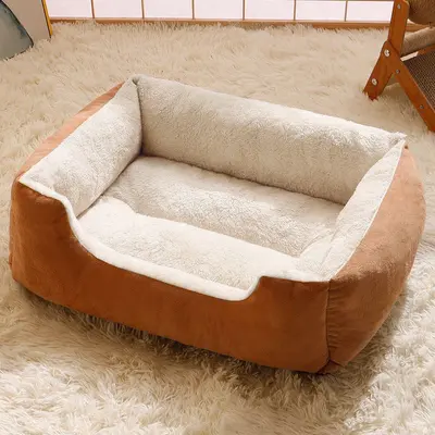 Kedi ve köpek yatakları, küçük ve orta boy köpekler için kışın sıcak tutan yataklar, Teddy köpek yatakları, evcil hayvan yatakları, köpek minderleri, dört mevsim evcil hayvan yatakları.