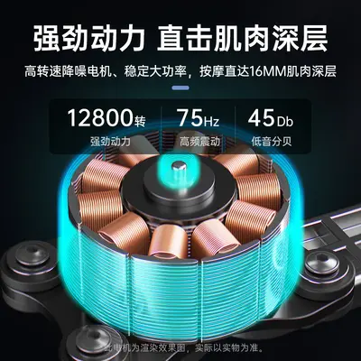 Массажный пистолет Amazon Cross-Border Source 2500mAh с ударной перкуссией, электрический массажер для глубокого массажа тканей и мышц - 4